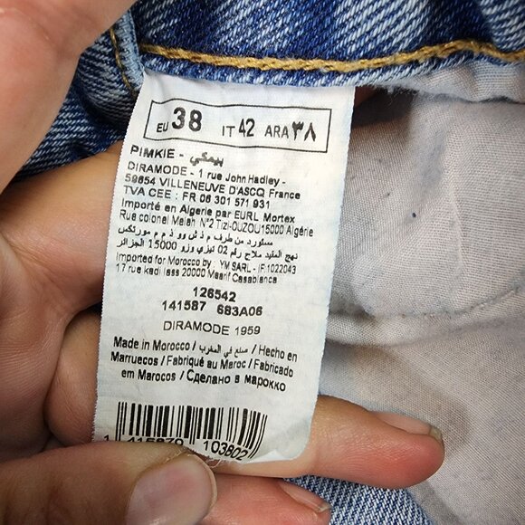 Pimkie Jeans Womens 28 Medium Wash Cotton High Rise Straight - Picture 12 of 14